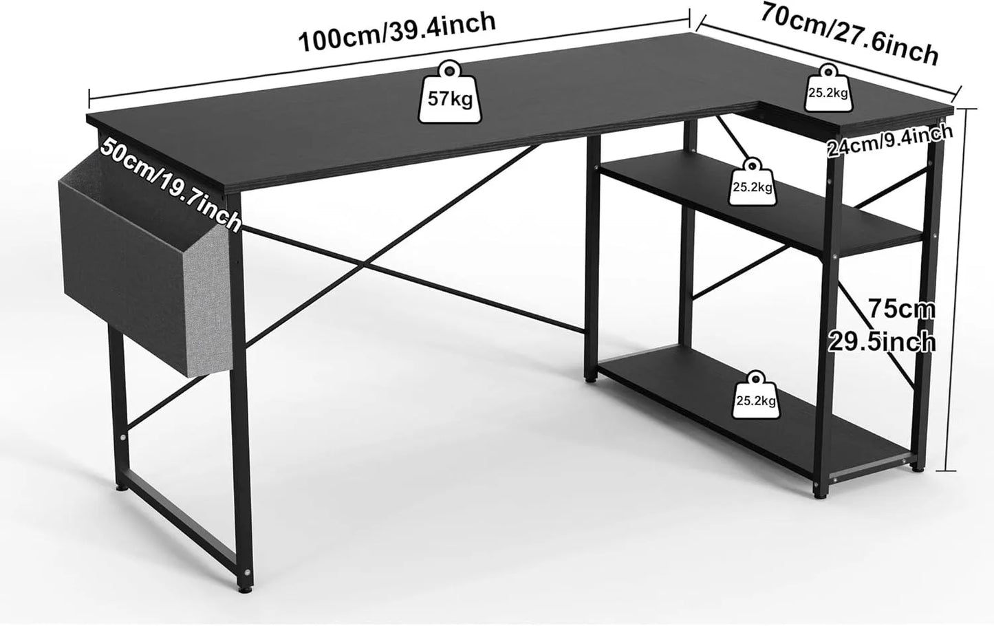 SmartCorner Study Desk