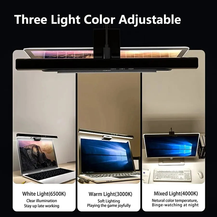 LED Desk Lamp Monitor Light Bar PC Computer Dimmable Screen Light 33cm 50cm Office Study Reading Hanging Table Lamp USB Powered